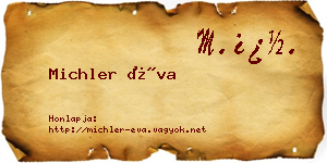 Michler Éva névjegykártya